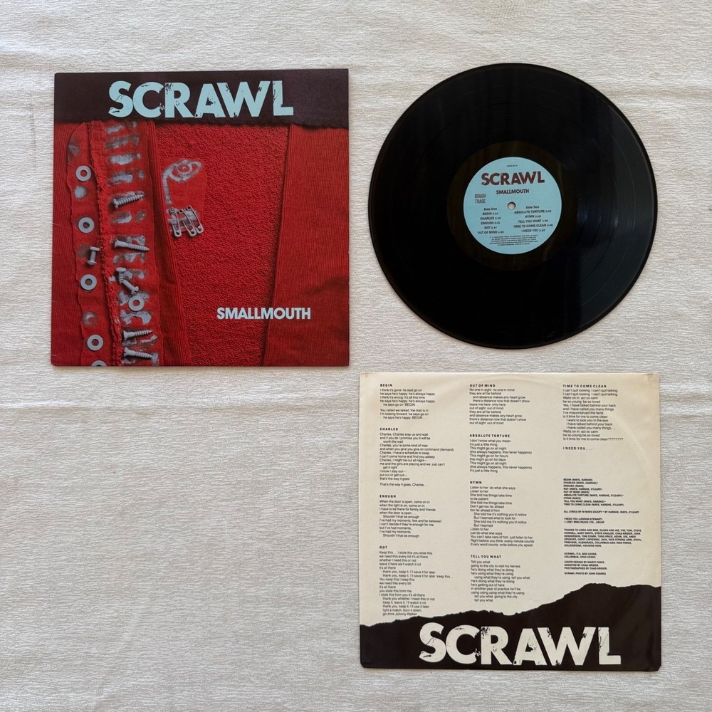 Scrawl - Smallmouth Vinyl LP 1990 Rough Trade Indie Rock Alt Record